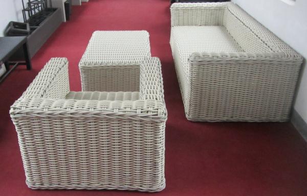 outdoor 9mm half round rattan sofa set