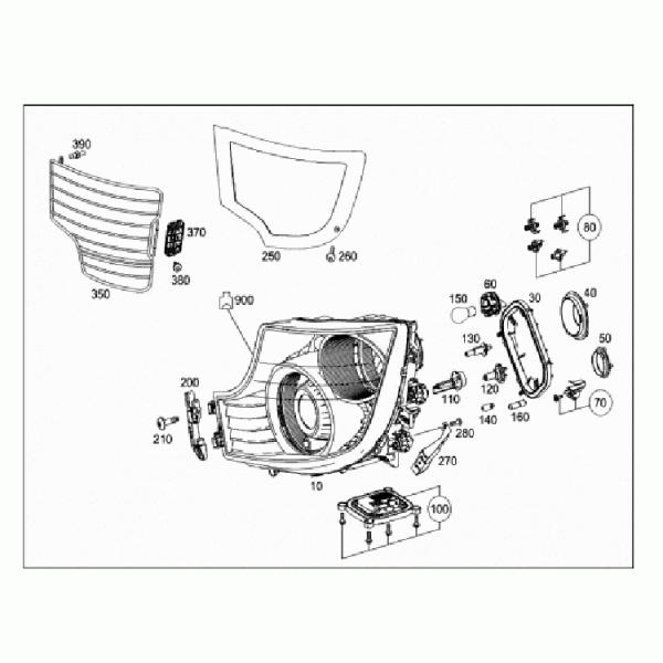 Precision HeadLamps Benz Truck Parts Actros MP4 Mega 9608200739 9608200839