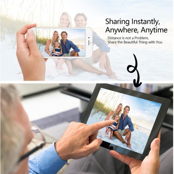 Android 8.1 WiFi Cloud Touch Screen Digital Photo Frames 10 Inches