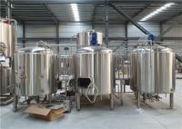 PLC Control Craft Beer Brewing Systems , 500L Commercial Beer Brewing Equipment