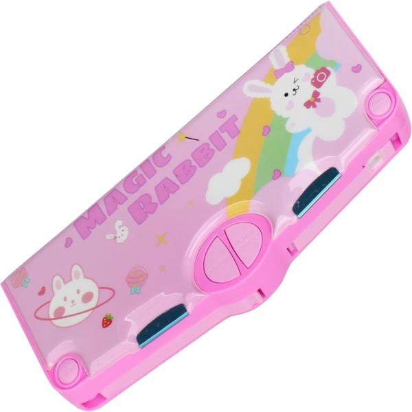Multifunction Magnetic Pencil Case With 2 Compartments For Students Cartoon Pattern