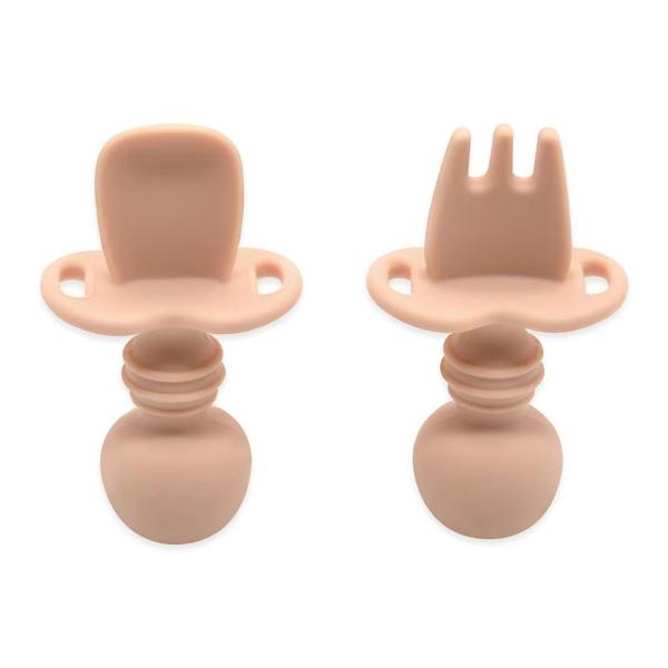 Eco Friendly Silicone Baby Forks Spoons With 48 Gram Weight And Size 9.5x9.5x4 Cm