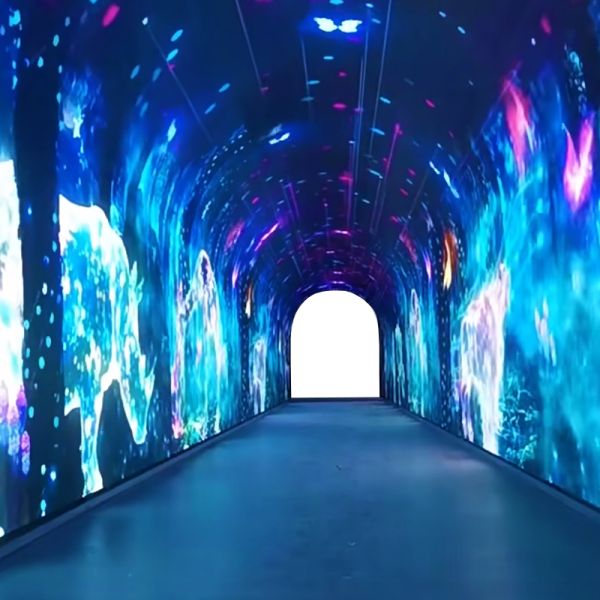 Immersive Flexible Curved LED Videos Walls Display 3D Interactive Tunnel LED Screen