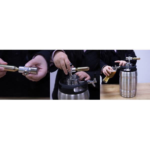 5 l партия Kegger системы бочонков пива нержавеющей стали распределителя СО2 Growler мини