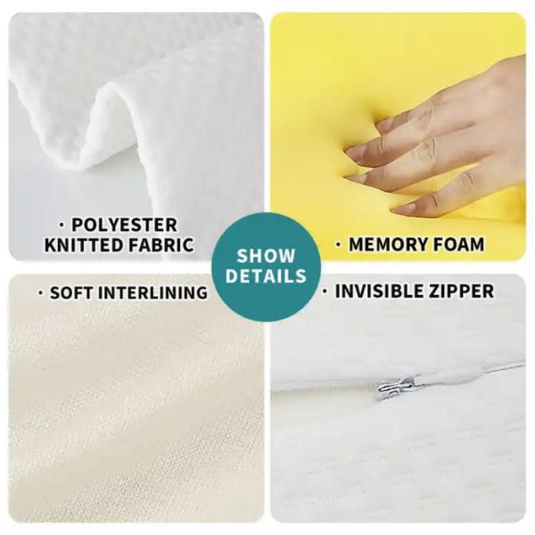 JOURM Custom Shape Memory Foam Cervical Pillow Soft and Comfortable for Home Support
