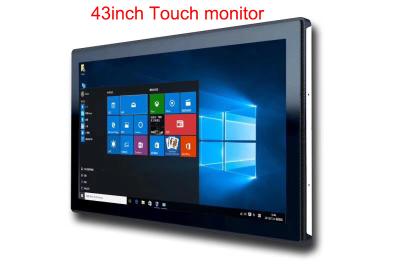 43 monitor capacitivo grande 1080P do painel de toque da tela DVI da polegada 10 pontos