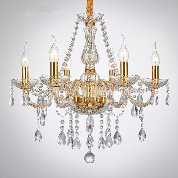 Gold Bedroom Dining room Crystal Chandelier light fixtures (WH-Y-27)