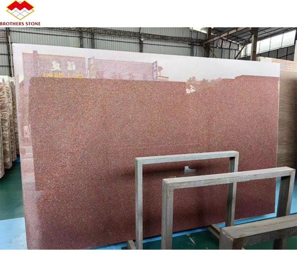Modern India Red Granite Slabs for Exterior Interior Wall Stones and Door Frame Honed Surface