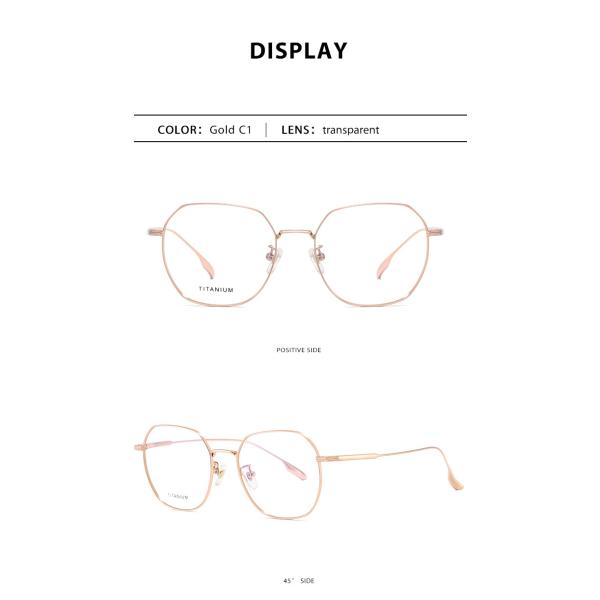 Геометрическая круглая полная тенденция рецепта Очкиes титана оправы