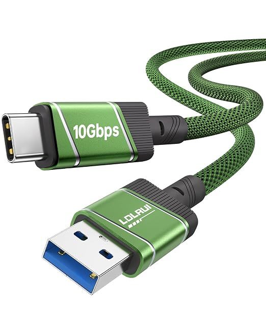 3Ft USB 3.2 Data Cable Green 30W Fast Charging Cable With High Speed Data Transfer