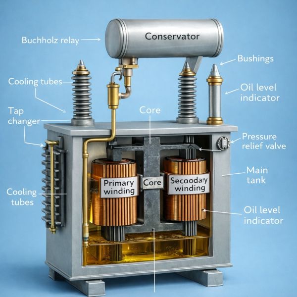 CE Certified Oil-Immersed Power Transformer 35KV Industrial Factory Distribution Power Solution 5000KVA 6300KVA