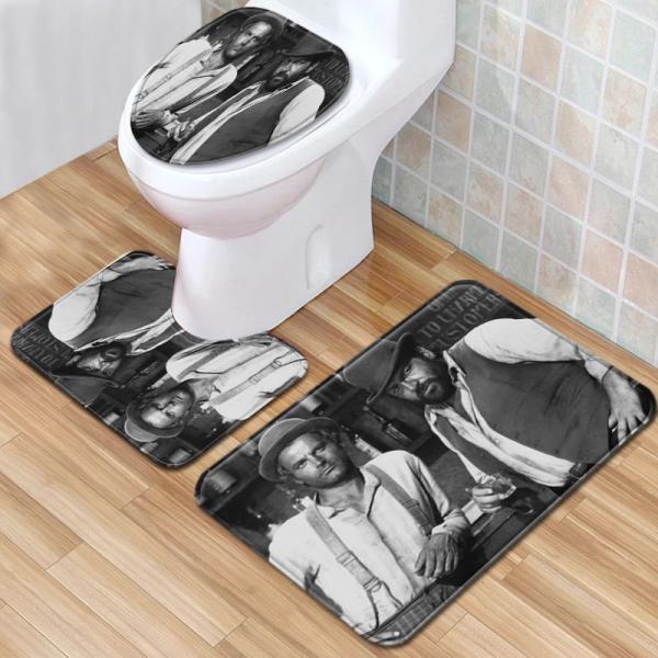 Grupo do tapete do banho de Mat Set Bathroom Three Piece do toalete da fibra de poliéster de Dia das Bruxas