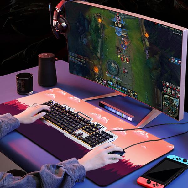 Soft Mouse Pad for Keyboard Custom Natural Rubber Cartoon Gamer Pad Rectangular Shape