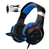 Écouteur de jeu pour PC RGB avec câble annulant le bruit 2.2m Longueur du cordon pour les joueurs