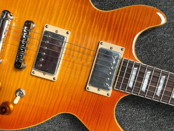 Custom Shop Vintage one piece body and neck lp guitar Double Cut Body ES Electric Guitarra Left Handed Custom Available