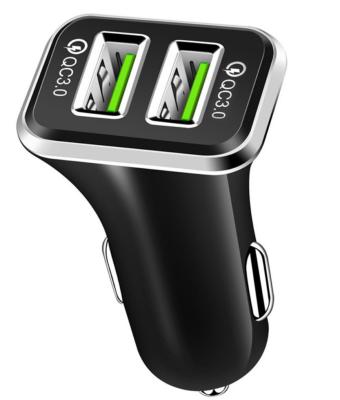 36W Dual USB Car Charger QC 3.0 Portable Phone Type C Fast Car Charger