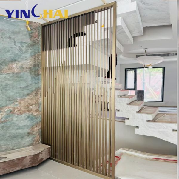 Hand Polishing Metal Partitions Dividers Corrosion Resistant For Home Entrance