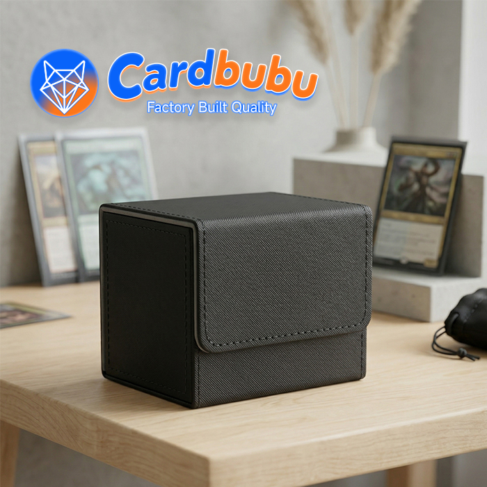 Luxury PU Leather Playing Card Box Magnetic Closure Card Games Storage Custom Playing