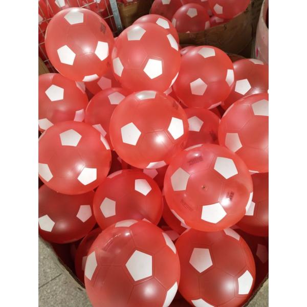 Inflatable PVC Gym Ball , 20CM Transparent Pink Soccer Ball For 3 Ages Kids