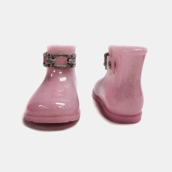 SEDEX Gender Neutral Design Kids Glitter PVC Ankle Rain Boots