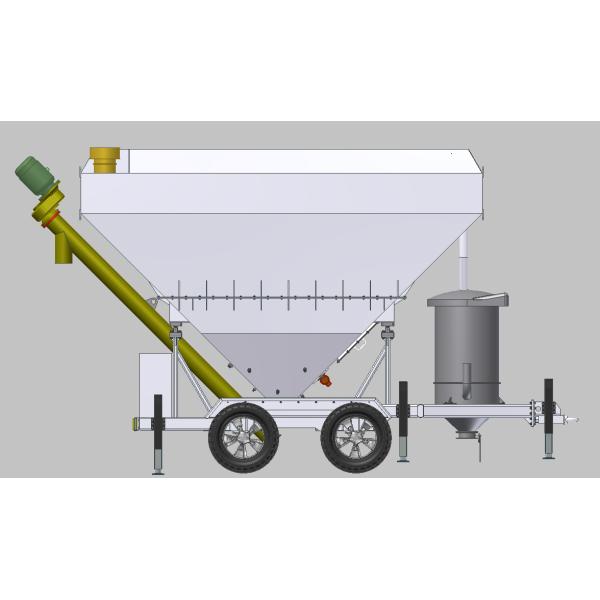 Truck Horizontal 30km/h 100T Portable Cement Silo