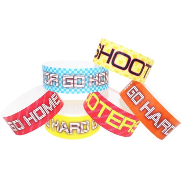 Preço barato impermeável resistente ao suor Tyvek Eventos Pulseiras Eventos Festa VIP Identificação Papel de Admissão Eventos Pulseira