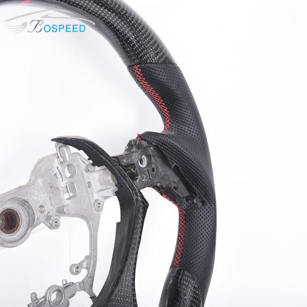 Customized Toyota Carbon Fiber Steering Wheel Stripe Leather Sports Alcantara