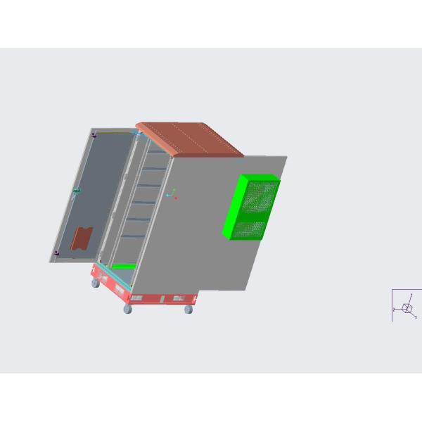38U Height Outdoor Data Cabinet Floor Mounted 19 Inch Telecom Cabinet