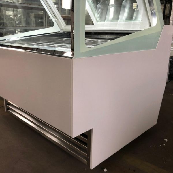 Sliding Door Commercial Gelato Freezer Ice Cream Display Cabinets With LED Light