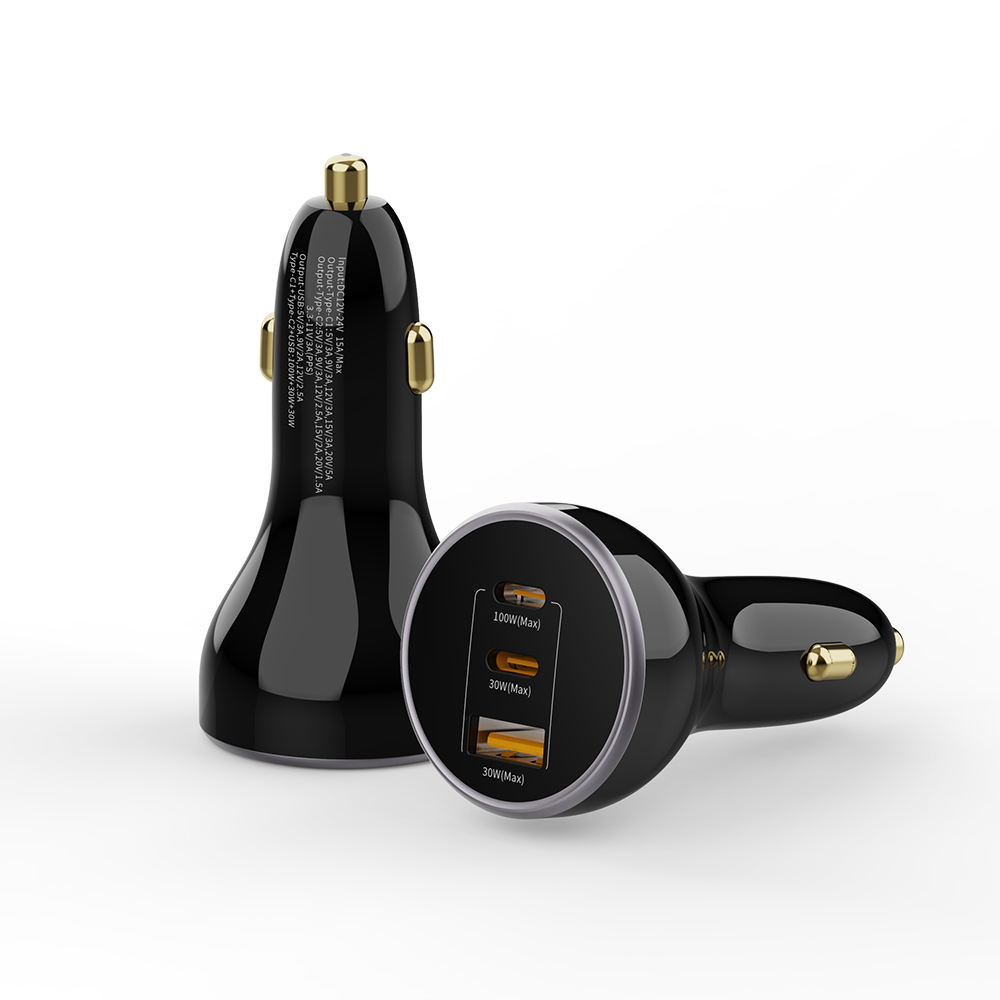 New Released 160W USB C Car Charger,3 Port Car Phone Charger Adapter,PD3.1 QC 3.0 Port Lighter Charger
