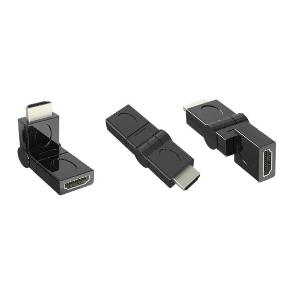 Золото покрыло HDMI мужское к женскому переходнику 90 шарнирного соединения 180 270 360 Deg ротатабельных