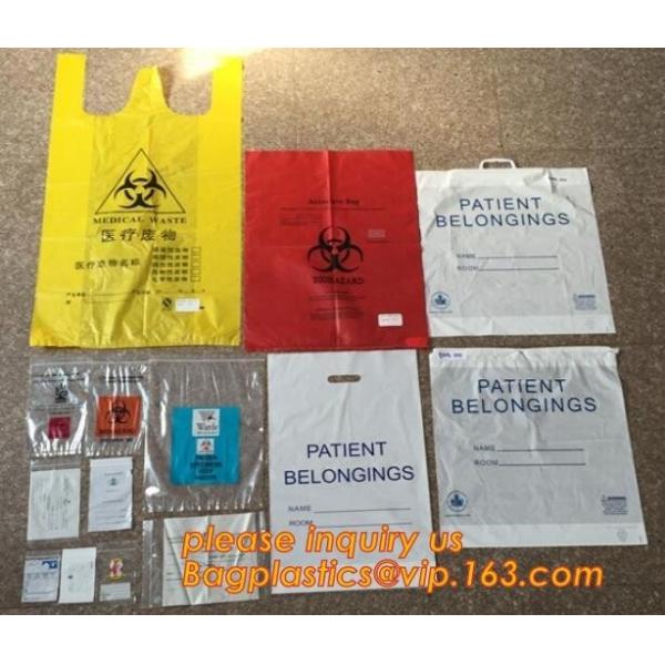 LDPE Drawstring Type Biohazard Waste Garbage Bag, HDPE Drawstring Type Biohazard Waste Garbage Bag, Isolation Infectious