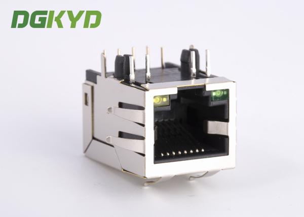Jaque modular portuário RJ45 do conector 8P8C da rede Rj45 da montagem do PWB de KRJ-5921S11GYZENL único sem transformador