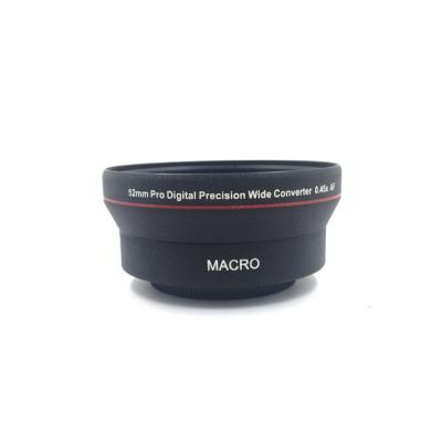 Aluminum Alloy 52mm Wide Angle Macro Lens With Front / Rear Lens Cover