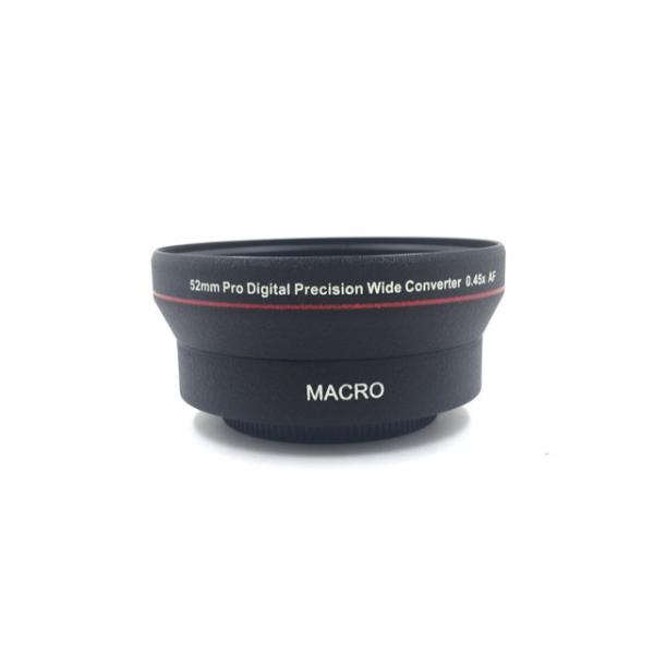 Aluminum Alloy 52mm Wide Angle Macro Lens With Front / Rear Lens Cover