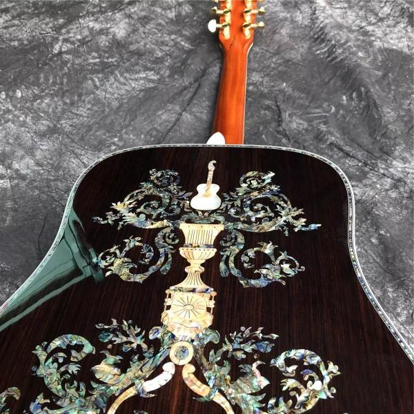 Custom Martin Style Deluxe D-100AA All Solid Wood 41 Inch D Type Spruce Acoustic Guitar Abalone