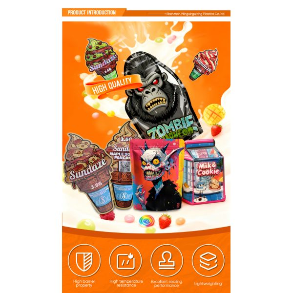Customizable Open End Heat Seal Black Mylar Bags for Lollipop Packaging ROHS/ISO9001/ISO2008 Certified