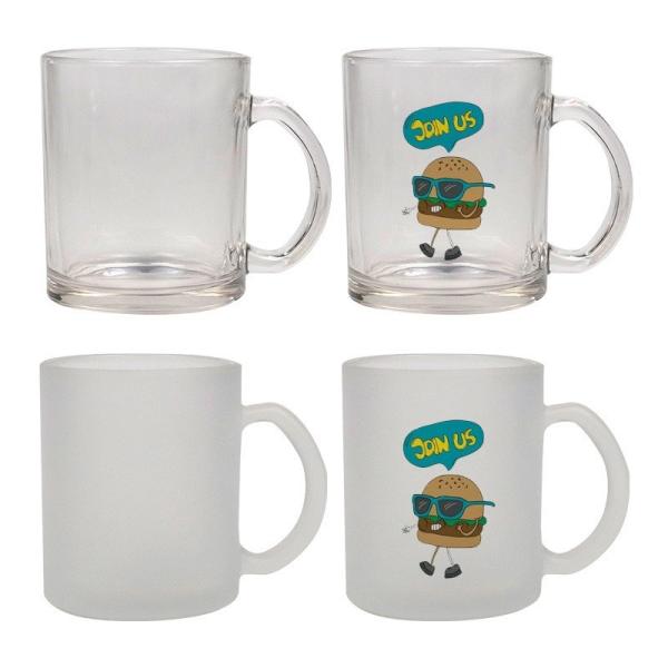 Coated Transparent Clear Sublimation Glass Mug 11oz Smooth Finish