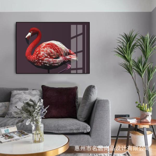 Entrance Living Room Decoration Crystal Porcelain Painting Digital Printing Custom Design