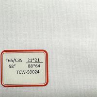 Plain Weave Cotton Blend Polyester Fabric 88*64 59 Inch Shirt Fabric