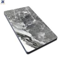 Carbono de bambu Crystal Plate do painel de parede do folheado da madeira do carvão vegetal do mármore do PVC