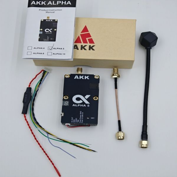 5W Black FPV Drone VTX Stable Adjustable 4990-5945MHz With Smart Audio