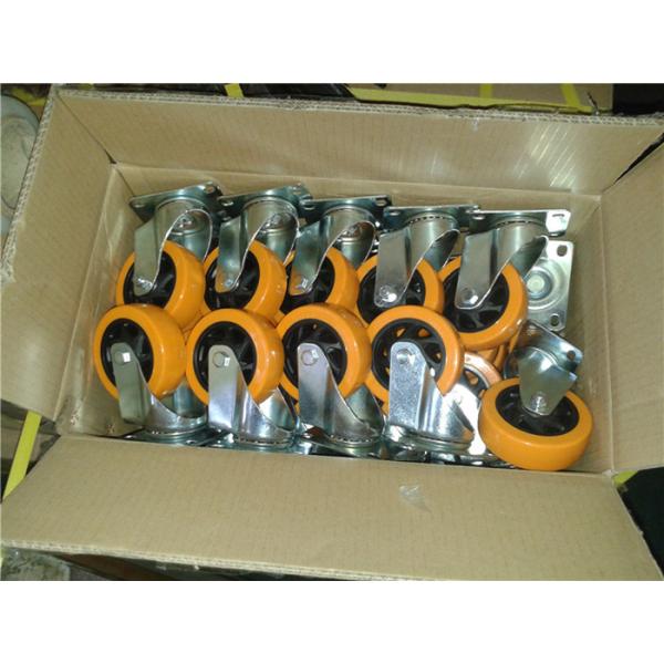 3 inch locking wheels polyurethane casters zinc coated steel