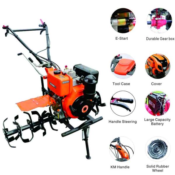 Modelo 300mm do motor de GT1050D Mini Power Gear Tiller Diesel RS178