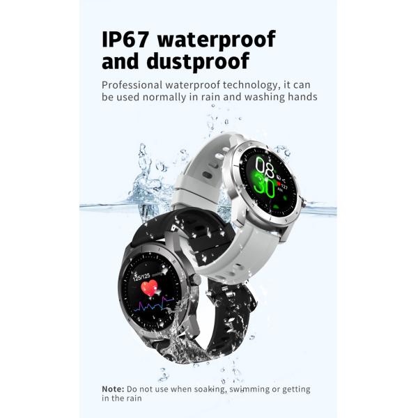 5.0 BLE Heart Rate Monitor Blood Pressure Smartwatch IP67 Waterproof Flash 64MB