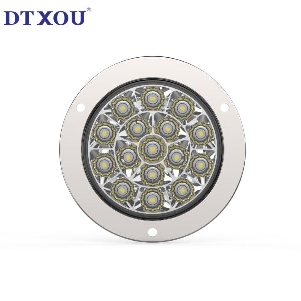 12 V Round Led Tail/rear Position Stop Reverse Dynamic Static Dc 10-30v Trailer Lamp Lights