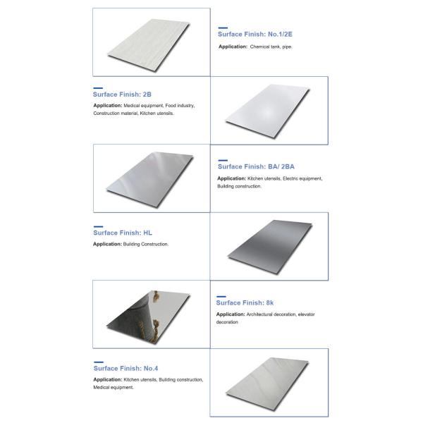 Mirror Cold Rolled Stainless Steel Sheet 304 2B 304L 316 409 410 904L 2205 2507
