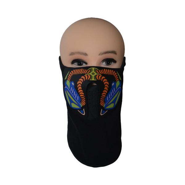 Wholesale New Hot Sale Popular Sound reactive LED mask light up cool masquerade clown EL mask for Music party  DJ mask