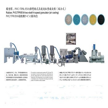 600kg pvc  eva plastic compound caco3 filler masterbatch pelletizing and granules machine production line