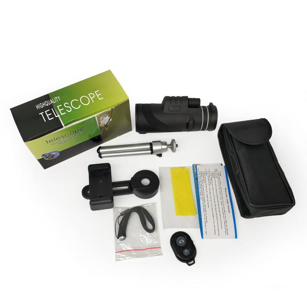 Monocular сигнала телеобъектива 40X60 взрослых располагаясь лагерем водоустойчивый с держателем смартфона